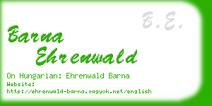 barna ehrenwald business card